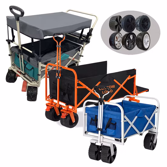 Outdoor Camping Folding Wagon Collapsible Kids Garden Carts